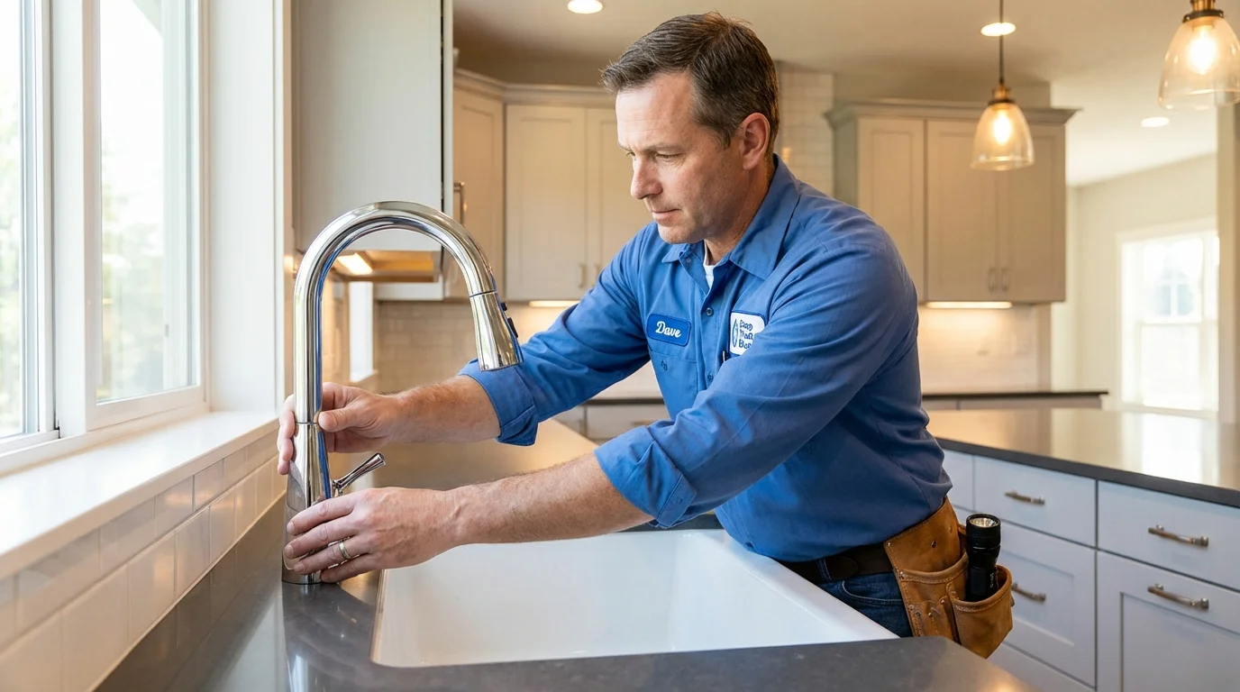 Kitchen faucet installation by Johns Plumbing LLC in Story City